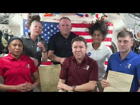 NASA Astronauts Celebrate Fourth of July from the ISS | Special Message