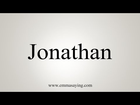 How To Say Jonathan