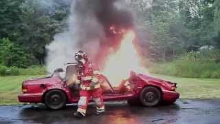 preview picture of video 'Car fire drill, 7/11/2012'