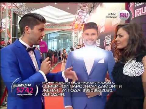 Таня Терёшина на красной дорожке "Премии RU.TV 2012"