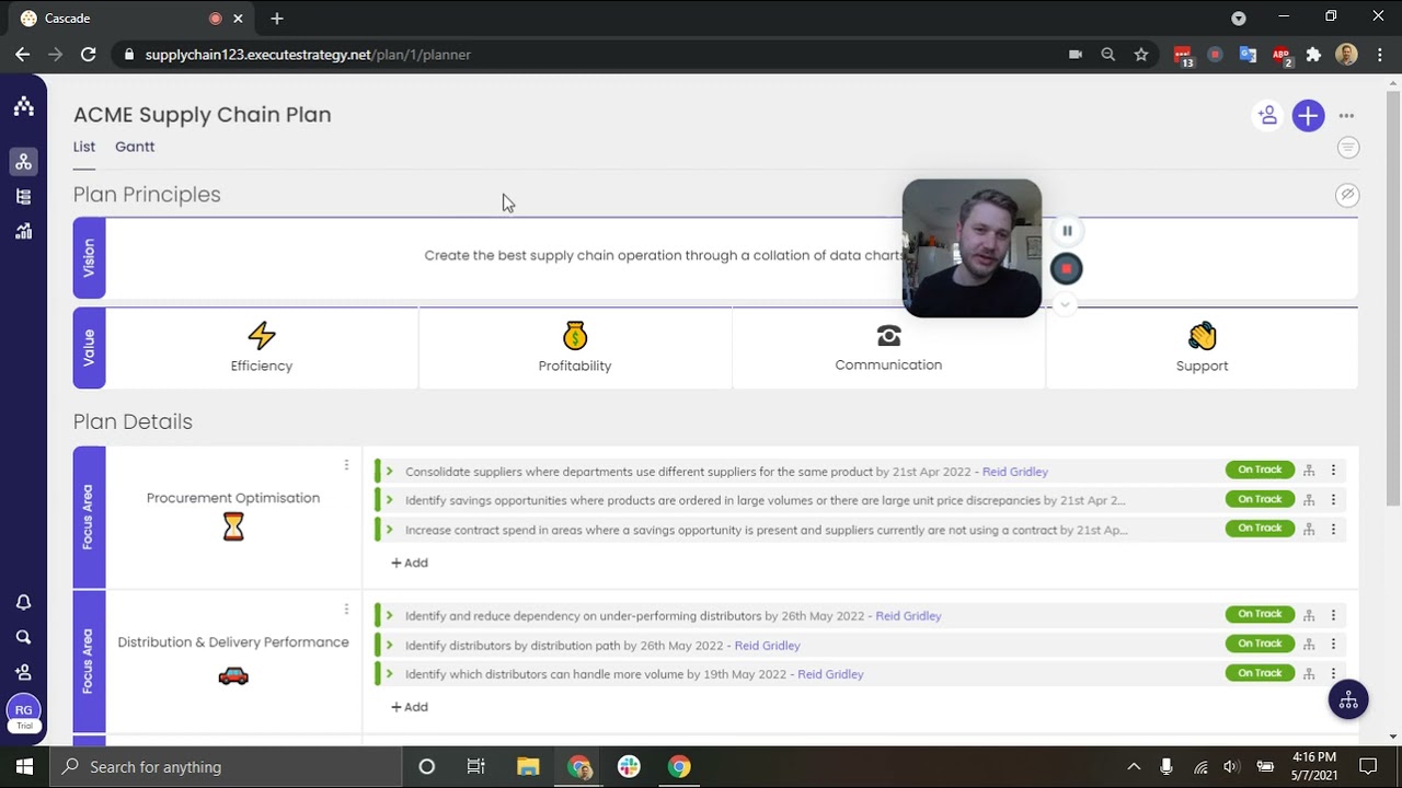 Supply Chain Strategy Template