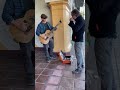I’m busking when Jackson Browne ambles up to swap tunes and stories. #guitar #fingerstyle