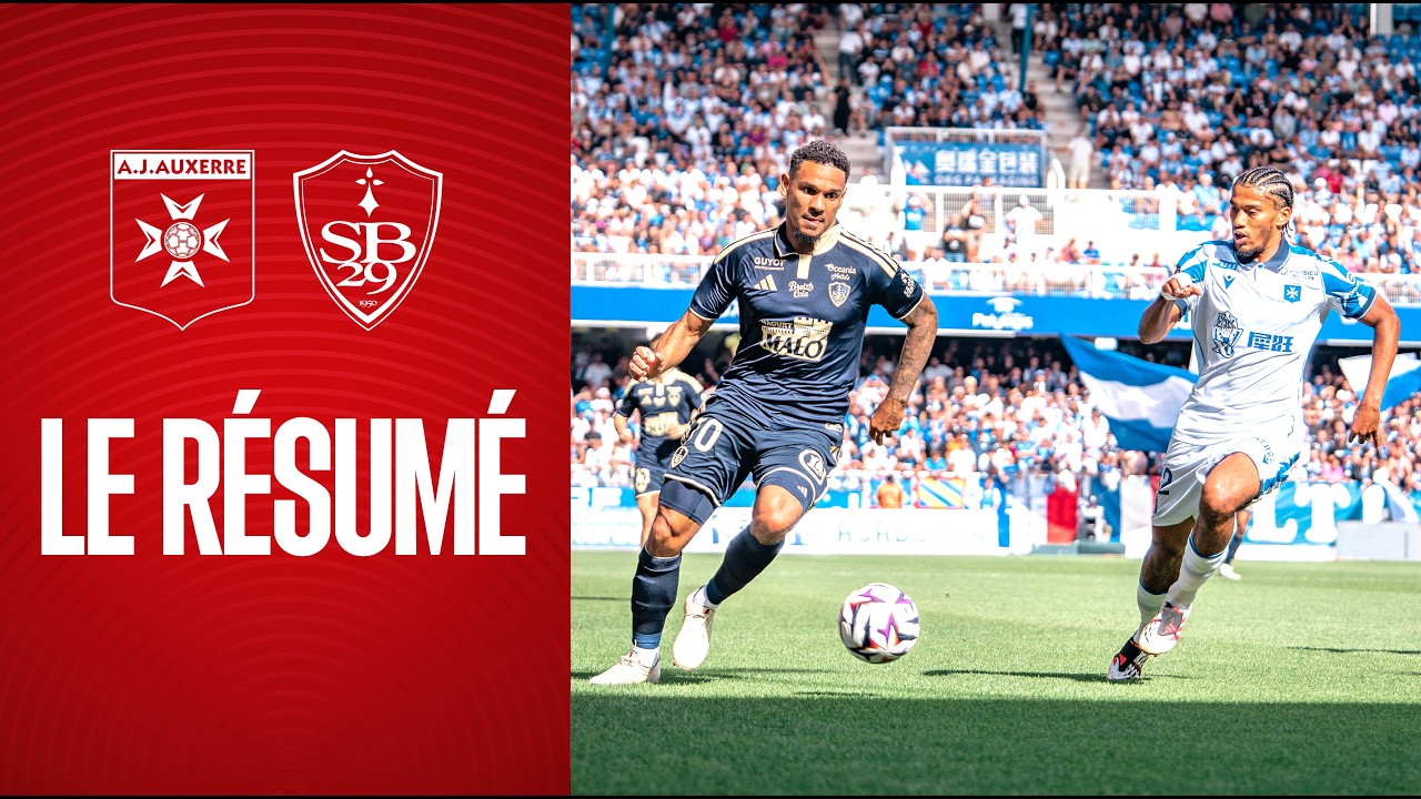 AJ Auxerre 2 - 1 Stade Brestois 29 highlights