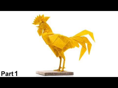 Origami Rooster (Satoshi Kamiya) part 1
