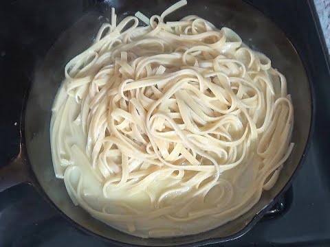 Fettuccine al Burro:The Original Fettuccine Alfredo (made in cast iron)