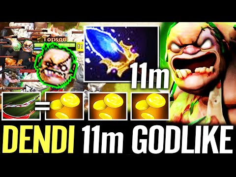 🔥 DENDI Pudge MID 11min GODLIKE Aghanim Fast Farm — Legend HOOK 100% LEGIT Dota 2 Pro