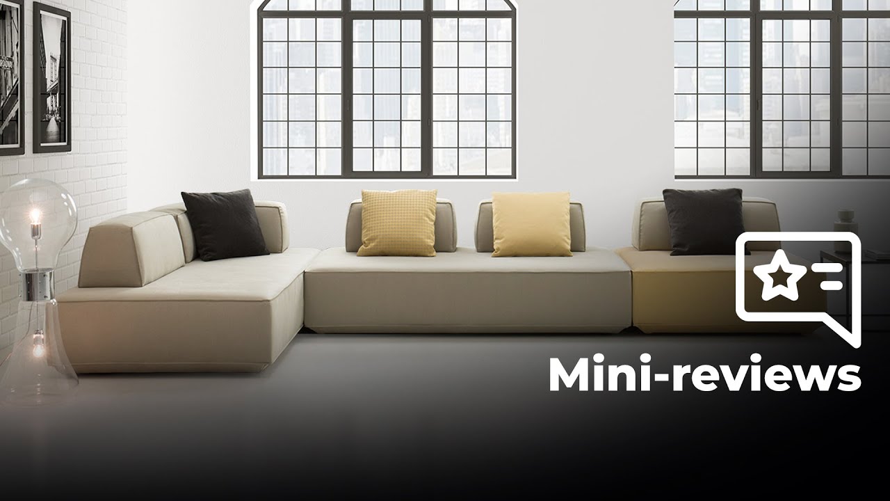 Divano modulare con schienale in appoggio Prisma