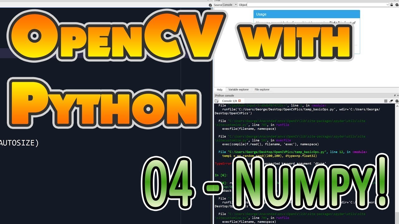 04 - OpenCV with Python - Numpy