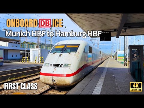 Deutsche Bahn ICE First Class | Munich to Hamburg High-Speed Train Journey [4K]