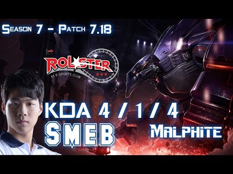 KT Smeb MALPHITE vs JAYCE Top - Patch 7.18 KR Ranked