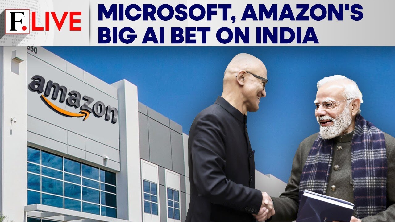 India: PM Modi Meets Tech CEOs As Microsoft, Amazon Pledge $52.5 Bn AI Boost | Firstpost Live | N18G