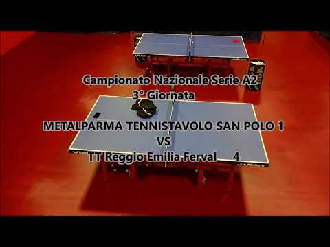 Serie A2 2017/18, 3° Giornata  - Metalparma Tennistavolo S.Polo vs Reggio Emilia (1-4) Highlights