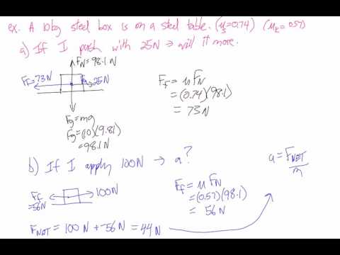 Physics 20: 3.6 Normal and Friction Forces