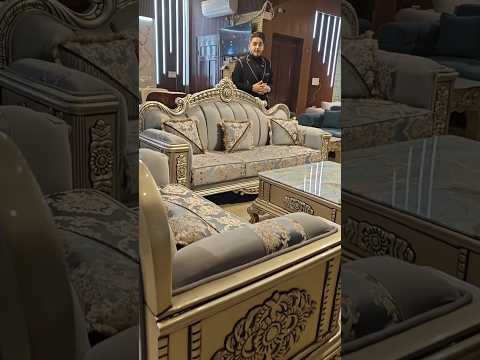 Designer sofa set with carving in Kirti nagar furniture market in delhi #carvingfurniture #sofa