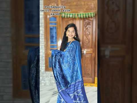 pochampally twill ikkat silks saree from direct pochampally Weavers specially twill ikat weaving 001
