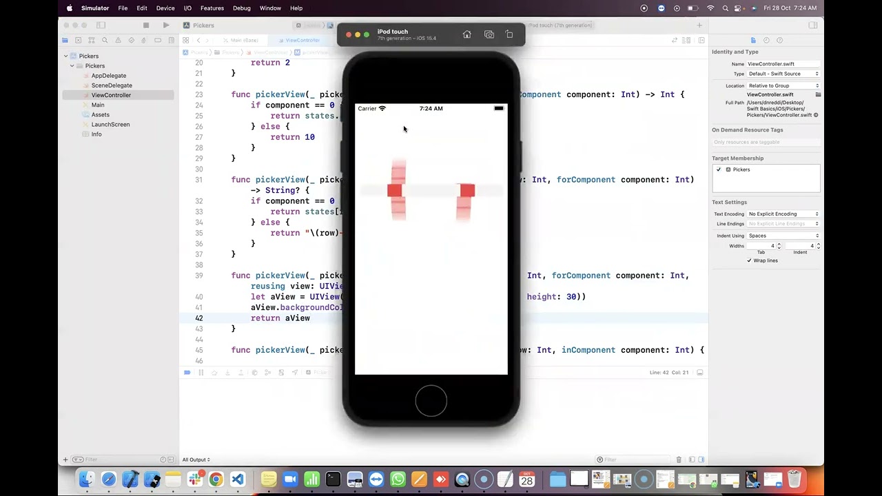 9742735256 - Pickers in iOS - UIDatePicker and DateFormatter - UIPickerView #iostraining