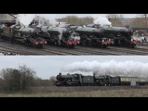 Four Great Western Castles at Didcot includes 7029 and 5043 doubleheading on the mainline - 04/03/23