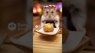 【飯テロ注意】プロのハムじゃがバター屋、バターを惜しまない😭✨#ハムスターのいる生活 #ハムスタグラム #じゃがバター #飯テロ #屋台グルメ #可愛すぎ