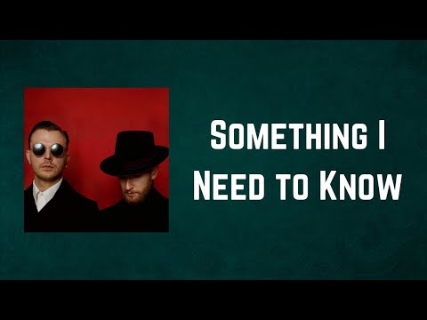 Something I Need To Know - Hurts