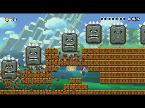 Dash Through Thwomp Land by starface - Super Mario Maker - No Commentary 1bo