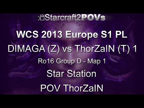 SC2 HotS - WCS 2013 EU S1 PL - DIMAGA vs ThorZaIN 1 - Ro16 Group D - Map 1 - Star Station - ThorZaIN