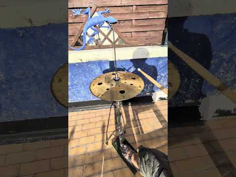 13" Hi-Hat set CUSTOMIZED w/ holes & rivets image 3