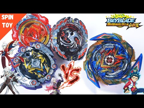 Beyblade Burst Sparking SuperKing Brave Valkyrie VS Dead Phoenix / Revive Phoenix /Dead Hades 베이블레이드