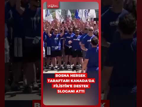 Bosna Hersek taraftarı Kanada'da Filistin'e destek sloganı attı #shorts #filistin #keşfet