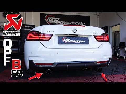 LEGALER AKRAPOVIC ECE ENDSCHALLDÄMPFER AUS TITAN (SLIPON) passend für BMW 440i F32 F33 F36 B58 OPF