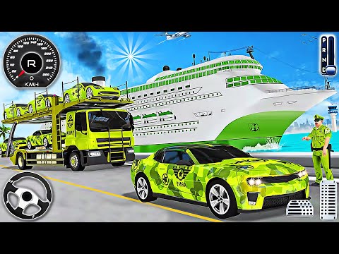 US Army Car Transporter Truck Game 3D - Tank Transport Driving Sim | Android Gameplay