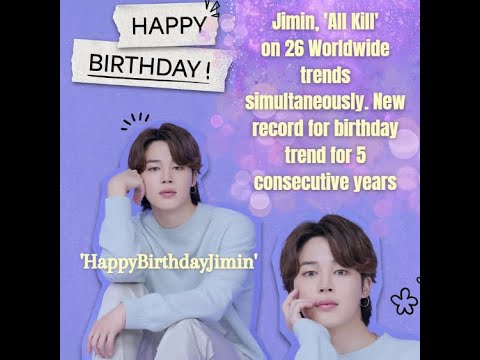 141023 Jimin Dose - Jimin, 'All Kill' on 26 Worldwide trends simultaneously. New record for 5 yrs