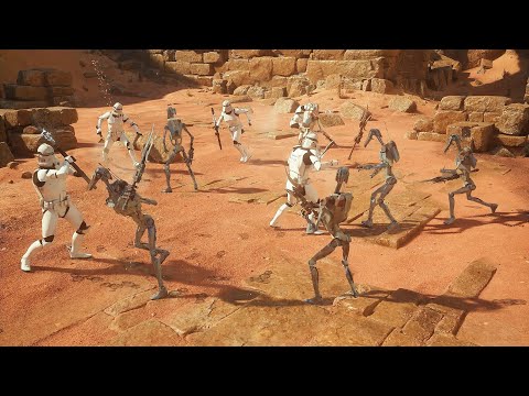 Clone Troopers vs Separatist Droid Army (Melee Edition) - STAR WARS JEDI SURVIVOR NPC Wars