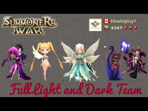 Full Light and Dark Team in RTA from howtoplay | Summoners War