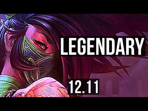 AKALI vs ZAC (MID) | 13/0/2, 9 solo kills, Legendary, 600+ games, 900K mastery | NA Master | 12.11