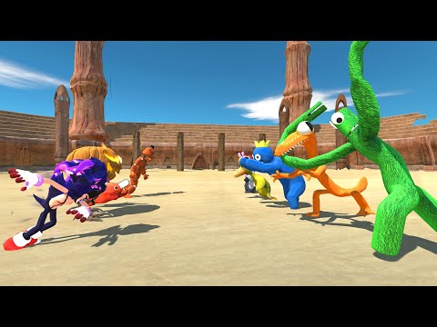 Which Team Will Win? Pochita vs Rainbow Friends - Animal Revolt Battle Simulator