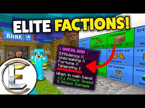 Elitelupus - ELITE FACTIONS - NEW Minecraft Factions EP1 (OVERPOWERED Weapons And Tools New Town!)