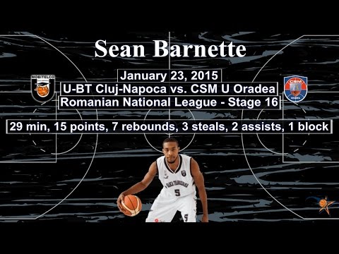 Sean Barnette - U-BT Cluj at CSM U Oradea 23 Jan 2015