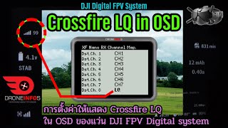 DJI Digital FPV System - Crossfire LQ in OSD การตั้งค่าแสดง LQ,RSSI ของ Crossfire ใน OSD ของแว่น DJI