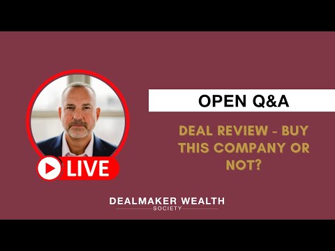 , title : 'LIVE: Deal Review - Buy this company or not?'