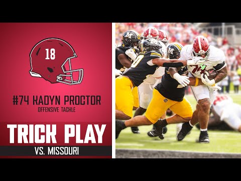 Kadyn Proctor Wildcat Rush | Alabama at Missouri | 2025 SEC Football