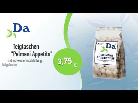 Teigtaschen "Pelmeni Appetito" von "DA" // Top Angebote Mix Markt 04.09.-16.09.2023