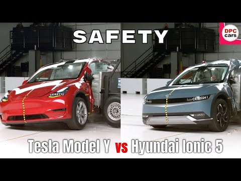 テスラ モデルY vs ヒュンデ アイオニック5 安全性・衝突試験動画