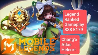 Legend Ranked Gameplay S38 E179 Menuju Global MLBB! [Chang'e, Atlas, Helcurt]