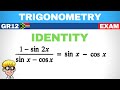 Trigonometry Grade 12 Identity Exam