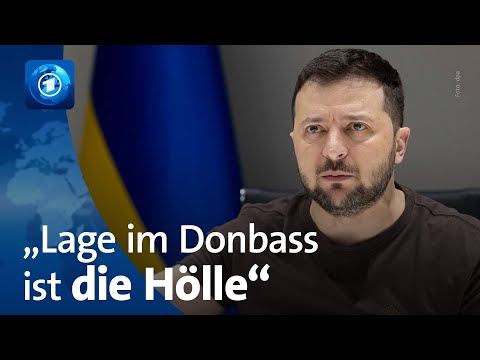 Ukraine-Krieg: Selenskyj spricht von großen Zerstörungen im Donbass