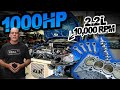 Building a 1000HP AWD Honda K24 | 2.2L DESTROKER For 10,000RPM (Jay Builds our NEW ENGINE!)