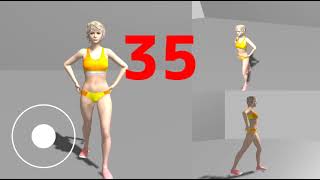 Stationary lunges, fitness for diet (1min version)