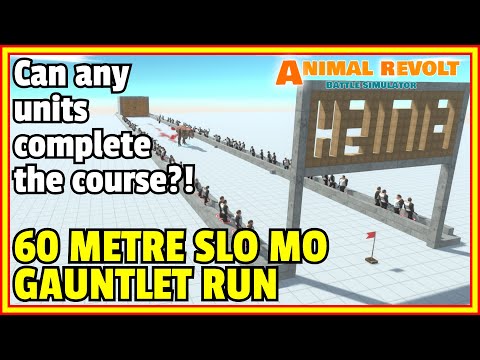 SLO MO GAUNTLET RUN - Can any unit survive? | Animal Revolt Battle Simulator