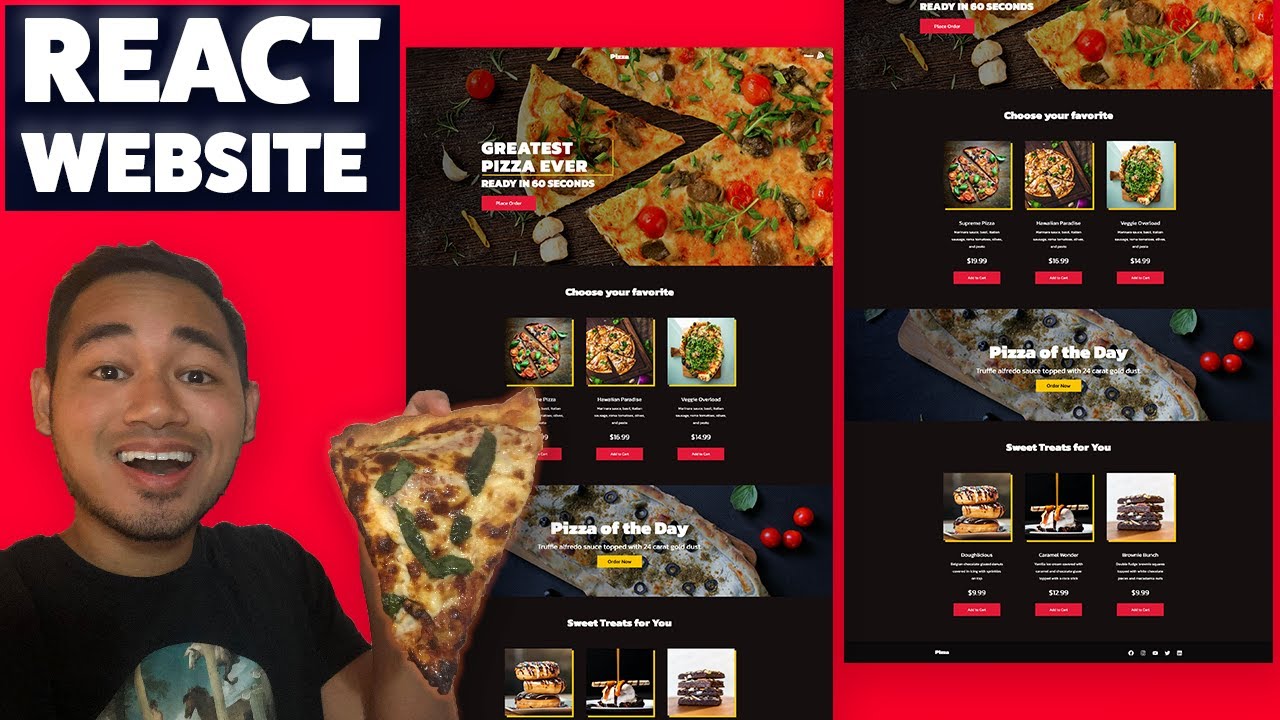 Build a React Website Using Styled Components - Responsive Ecommerce Restaurant Design
