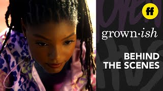 grown-ish: Behind The Scenes | Are Halle & Sky The Same Person? | Freeform video